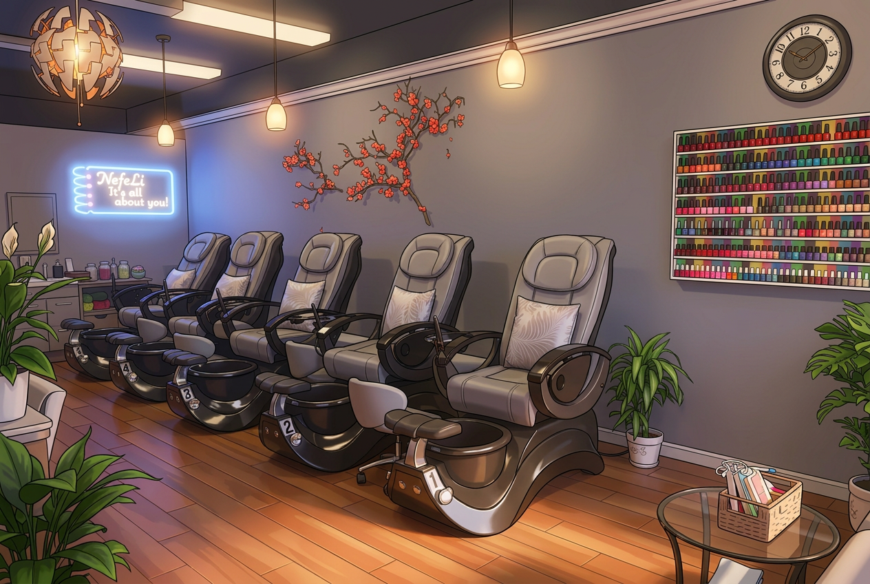 Inside Nefeli Nail Salon